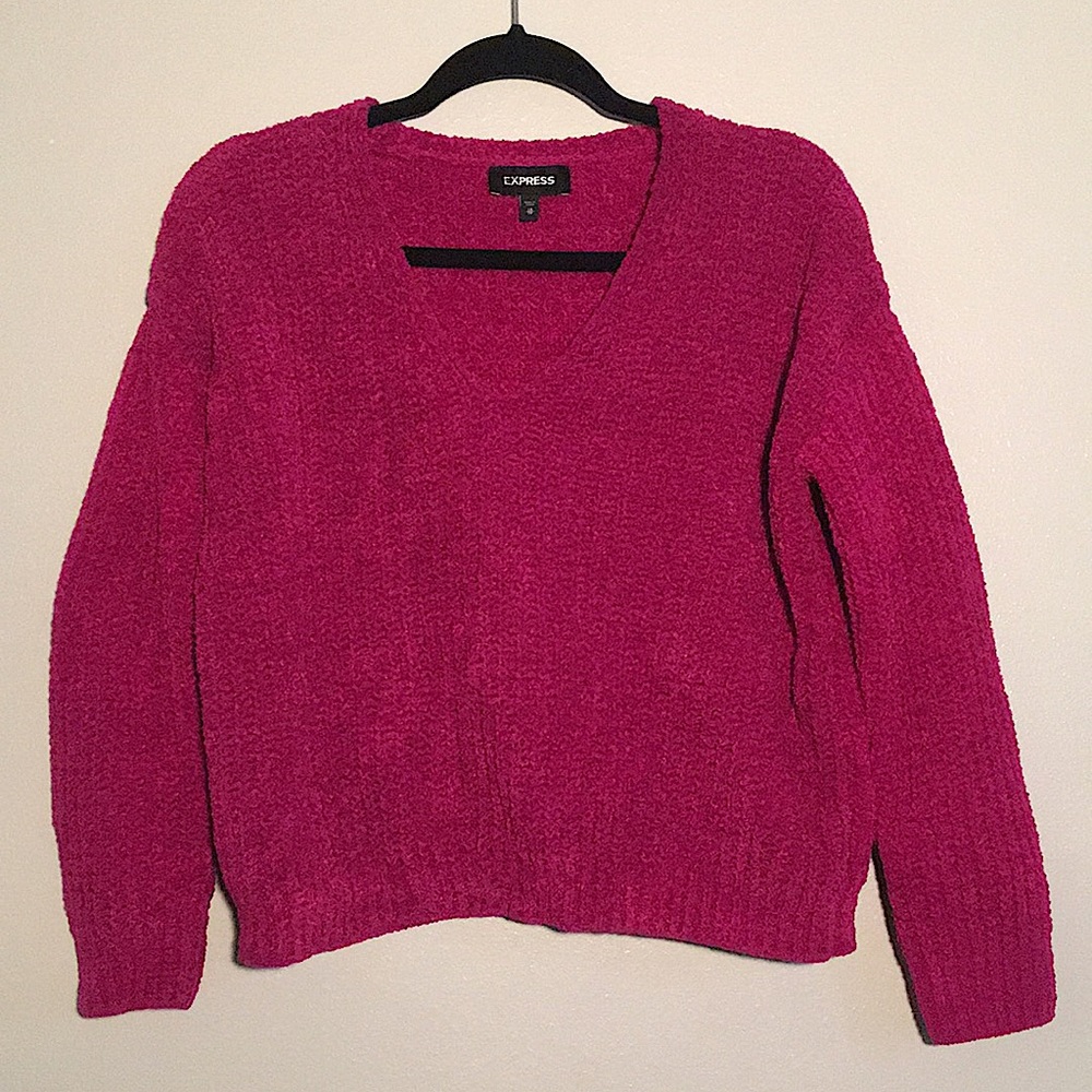 Express Super Plush V-Neck Sweater